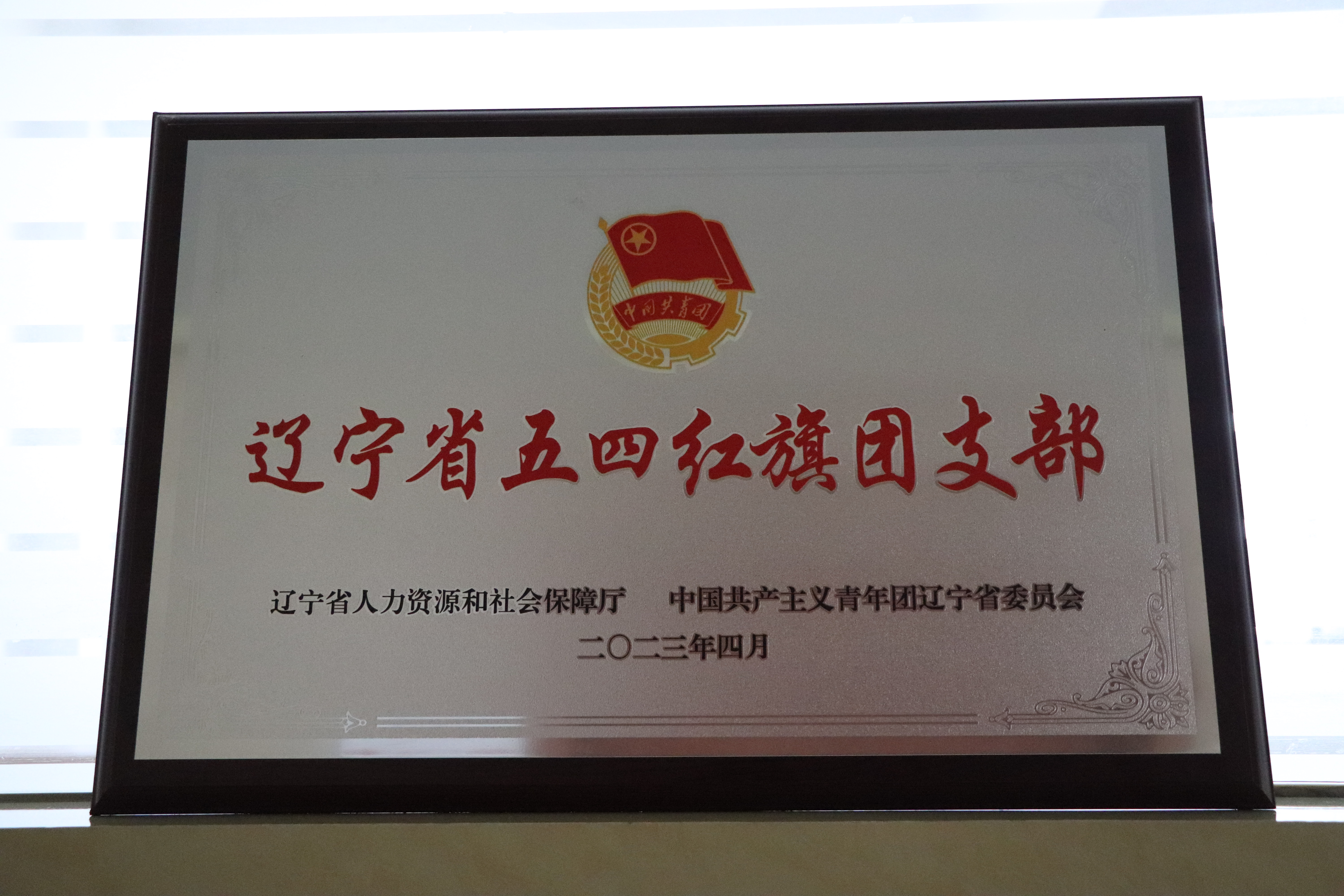 2023年4月 遼寧省人力資源和社會保障廳等 授予生產(chǎn)第一團支部-“遼寧省五四紅旗團支部”.JPG