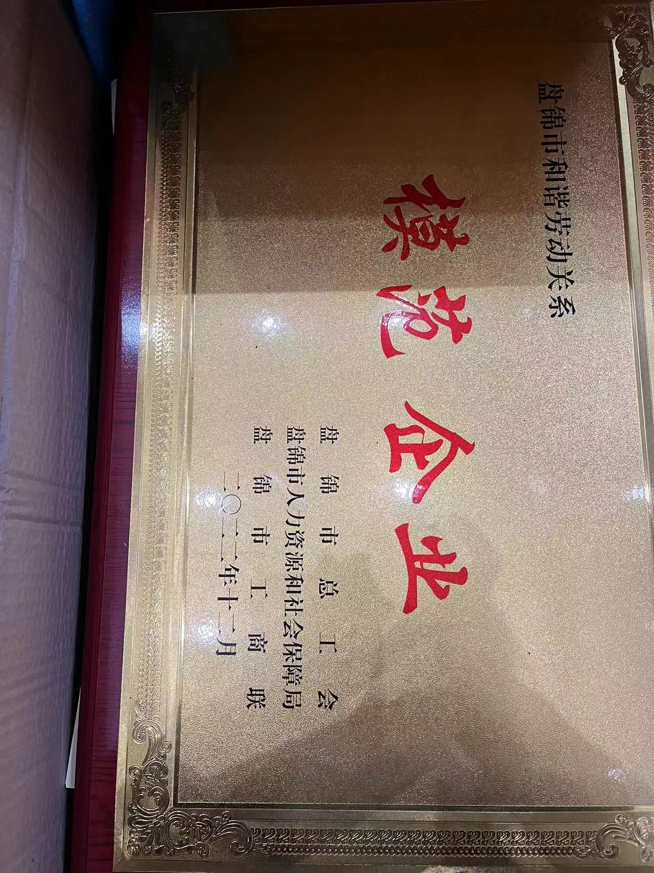 202305 頒發(fā)“盤錦市和諧勞動(dòng)關(guān)系模范企業(yè)”.jpg